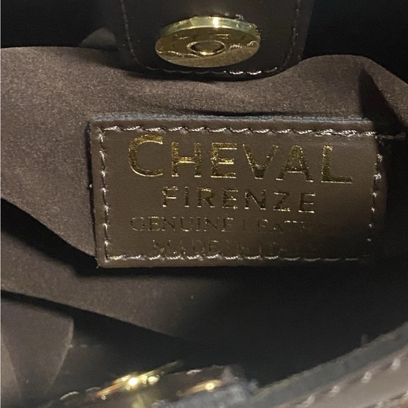 🆕 Cheval Firenze 🇮🇹 Leather Leopard Print Crossbody Handbag With Pouch - Picture 12 of 15